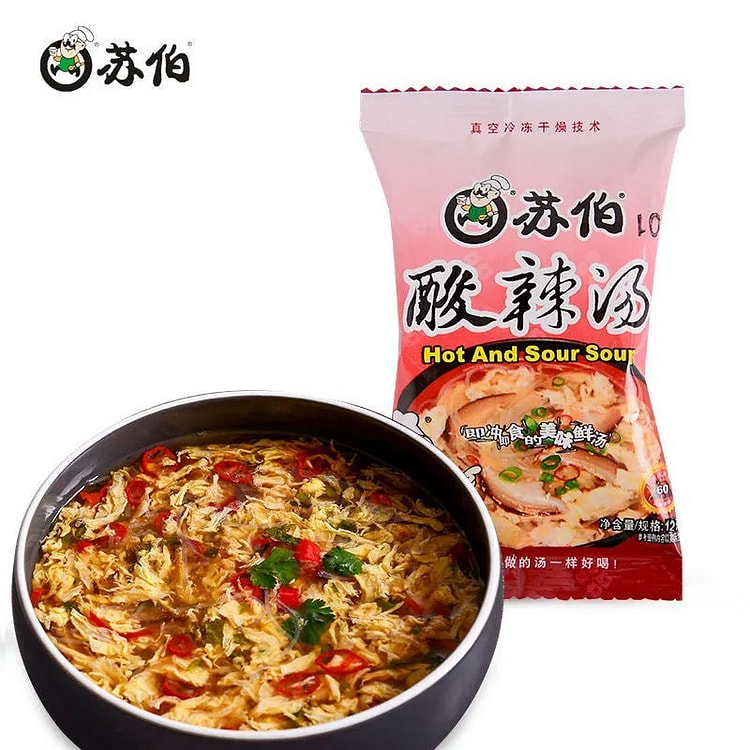 苏伯 速食蛋花汤冲泡即食 酸辣汤12g 1 包