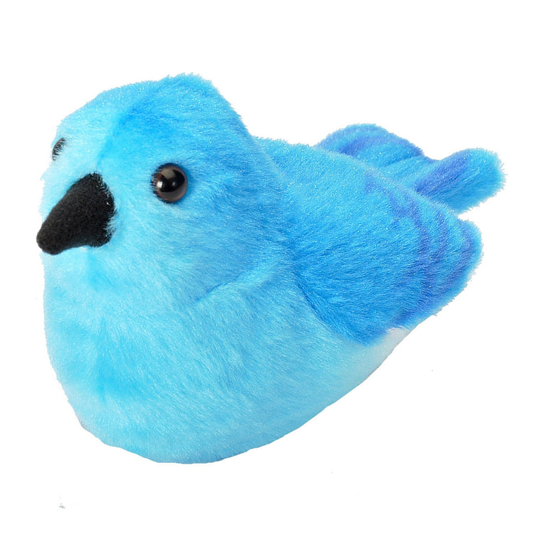 Audubon II Mountain Bluebird Stuffed Animal - 5"