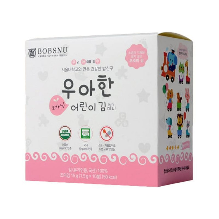 Bobsnu SNU 有机儿童海藻粉红盐包 1.5 克