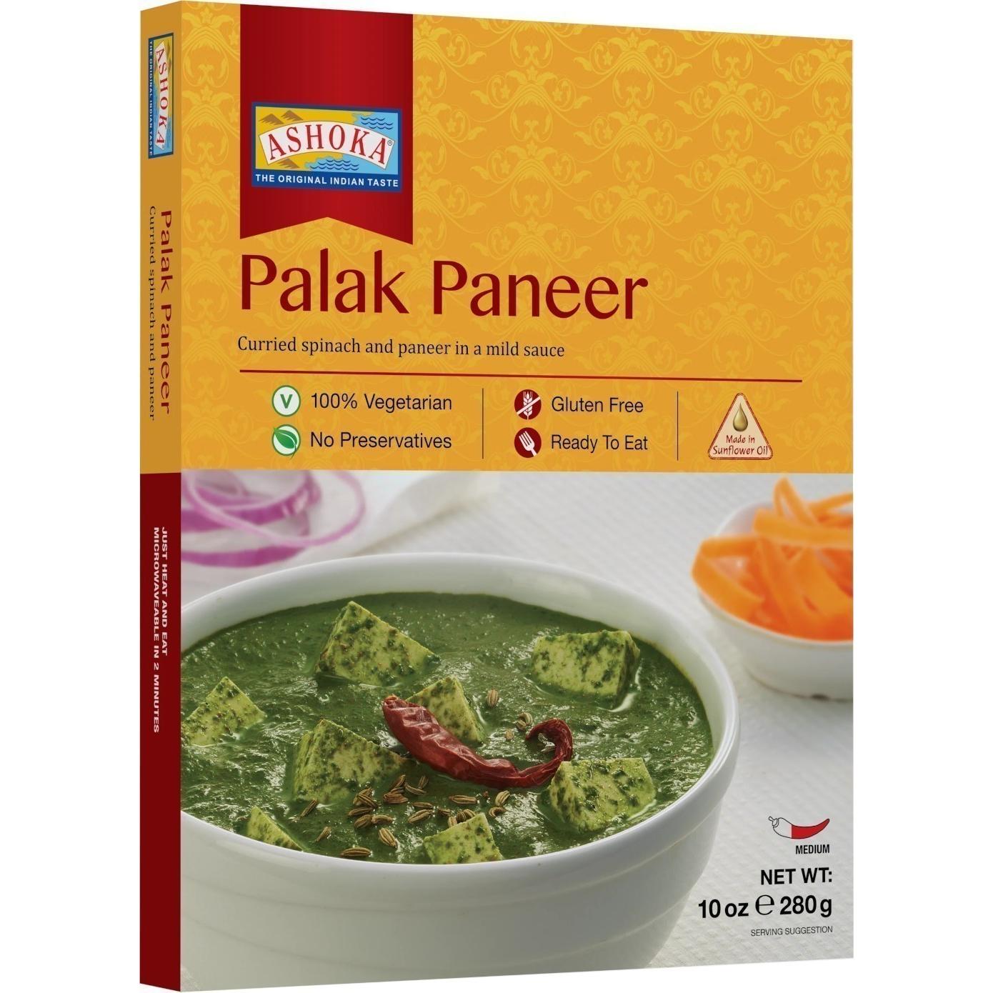 Ashoka Palak Paneer (Ready-to-Eat) , 10 oz box 10 oz