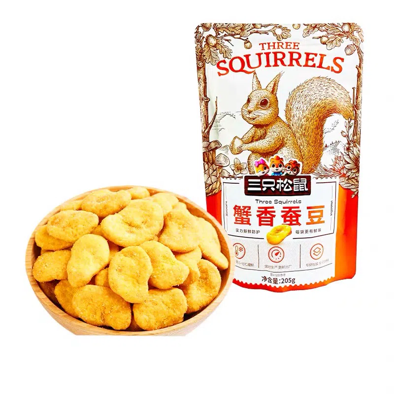 Three Squirrels Crab-Flavored Broad Beans 205 g