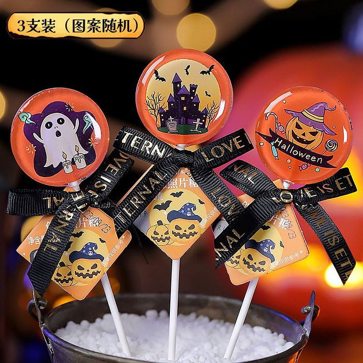 TOC TOP OF CANDY 万圣节糖果搞怪棒棒糖款式随机 3支装