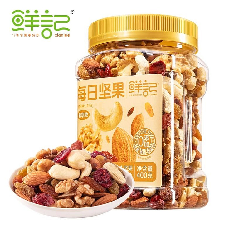 鲜记每日坚果鲜享款400g罐