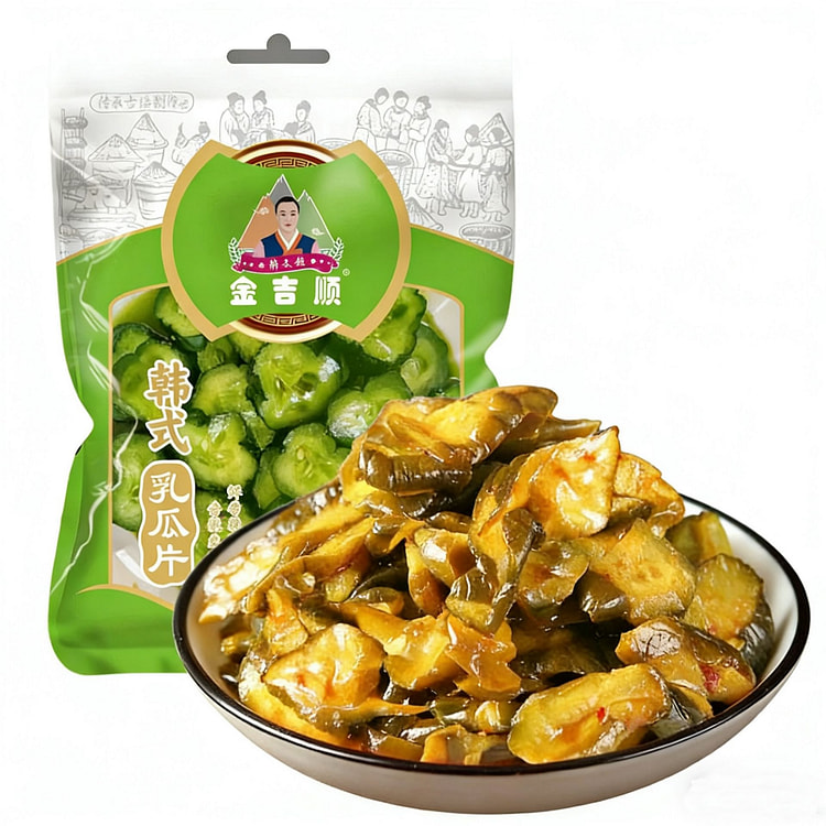 金吉顺 韩式乳瓜片酱黄瓜酱菜咸菜下饭菜腌制脆瓜 80 克