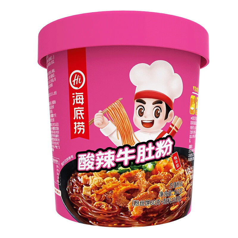 Haidilao Spicy & Sour Beef Tripe Noodles 160 g