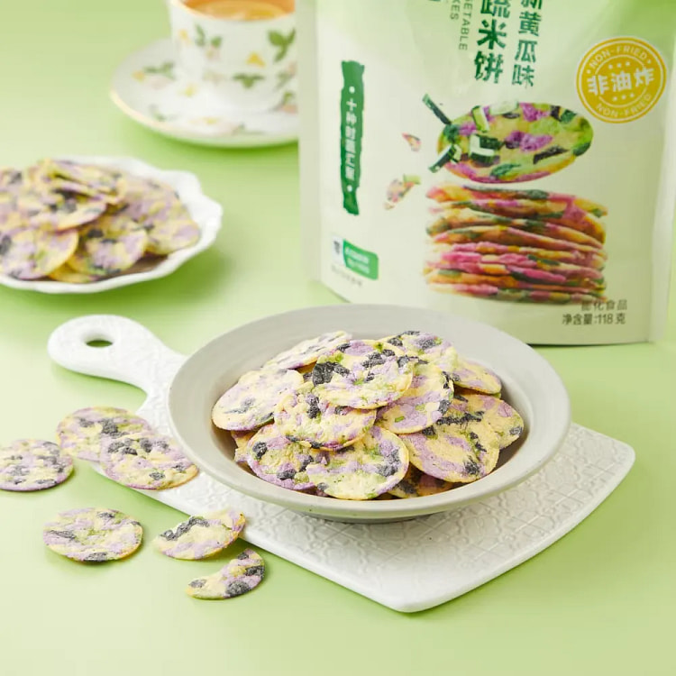 十蔬米饼清新黄瓜味非油炸零食118g*1袋 118 克
