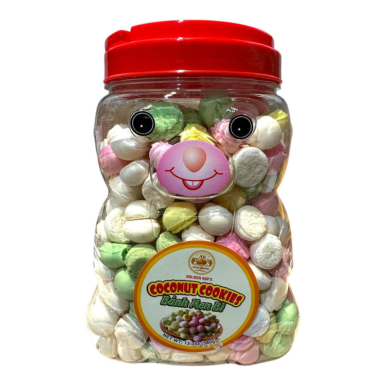 COCONUT COOKIES Banh Men Bi (in a Red-CapBear Jar) 380 g