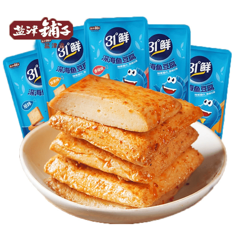 盐津铺子深海鱼豆腐31度鲜小包装10g*1包 10 克