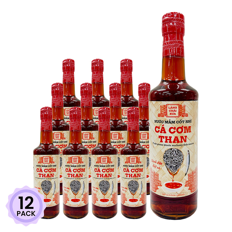Lang Chai Xua First Press Black Anchovy Fish Sauce 16.9 液盎司*12 包