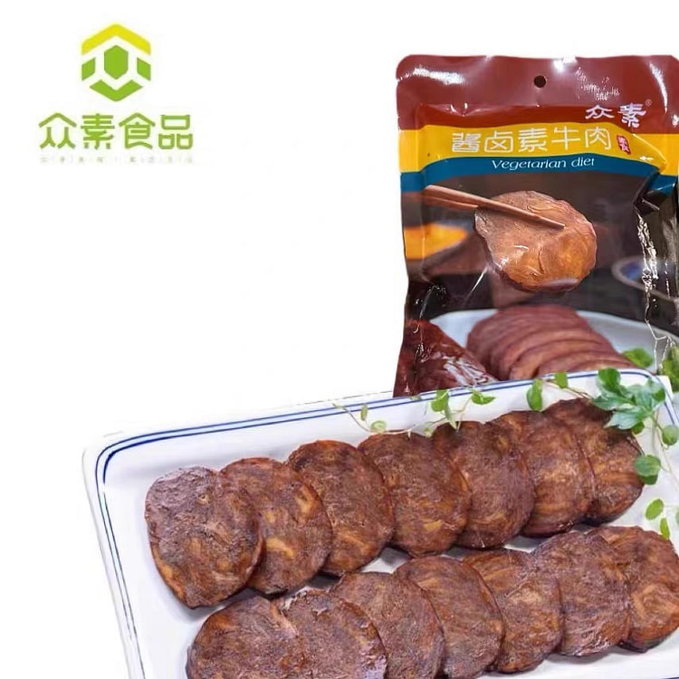 众素 酱卤素牛肉块 大豆制豆腐皮卤味 1包