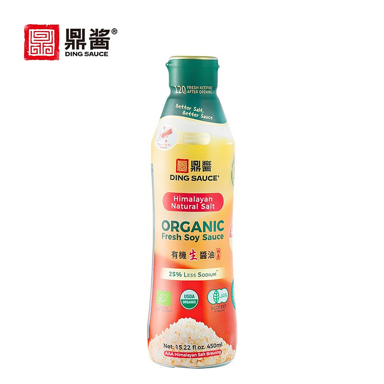 鼎酱有机酱油无添加减盐生抽喜马拉雅天然盐酿造酱油