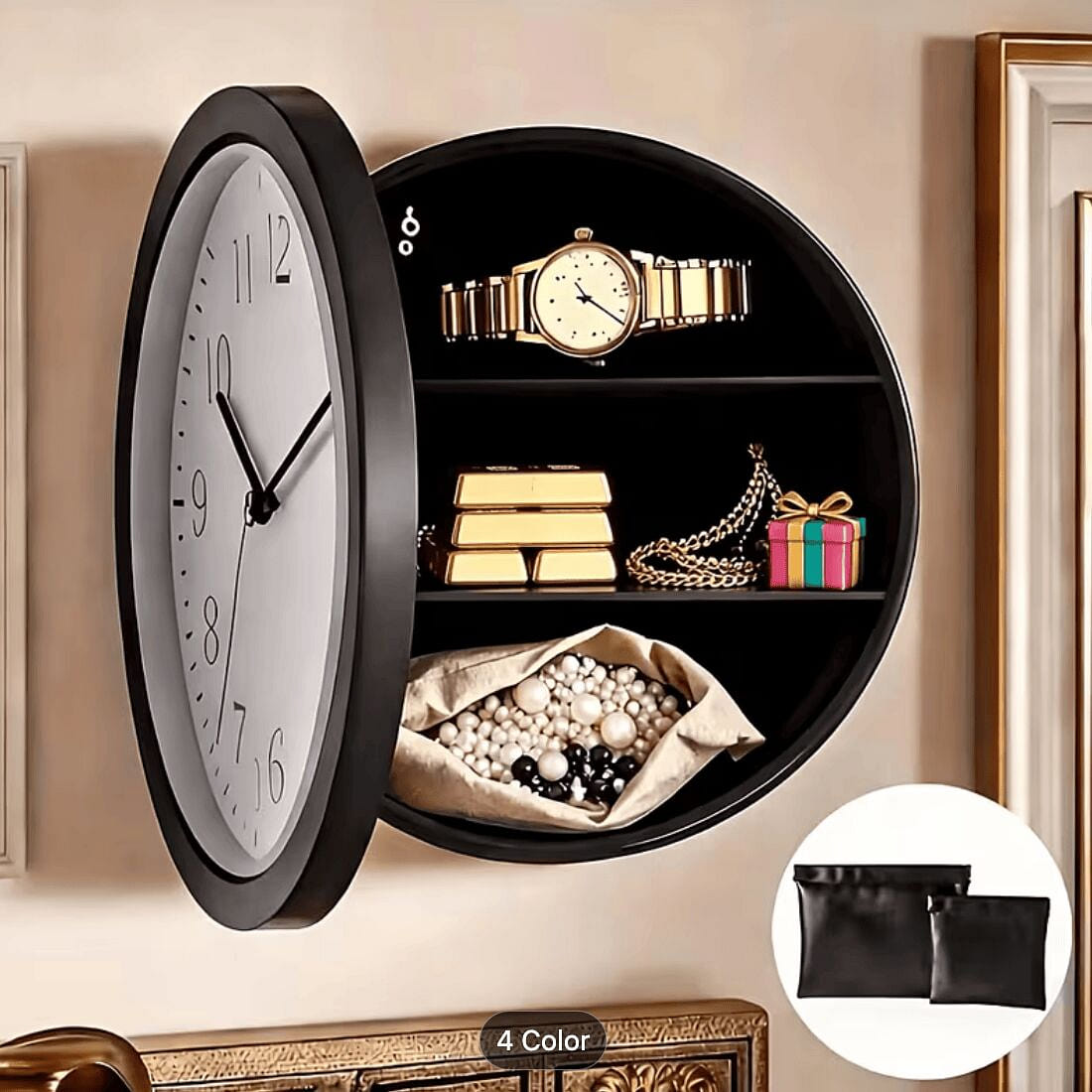 Creative Hidden Secret Safe Box Wall Clock Safe Bo 1 case