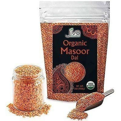 Jiva Organics Masoor Dal (Red Lentil) – 2 lbs 2 lb