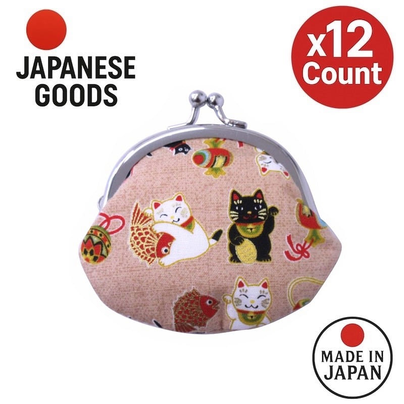 Shofuku Cat Coin Purse Made in Japan 1 bunch