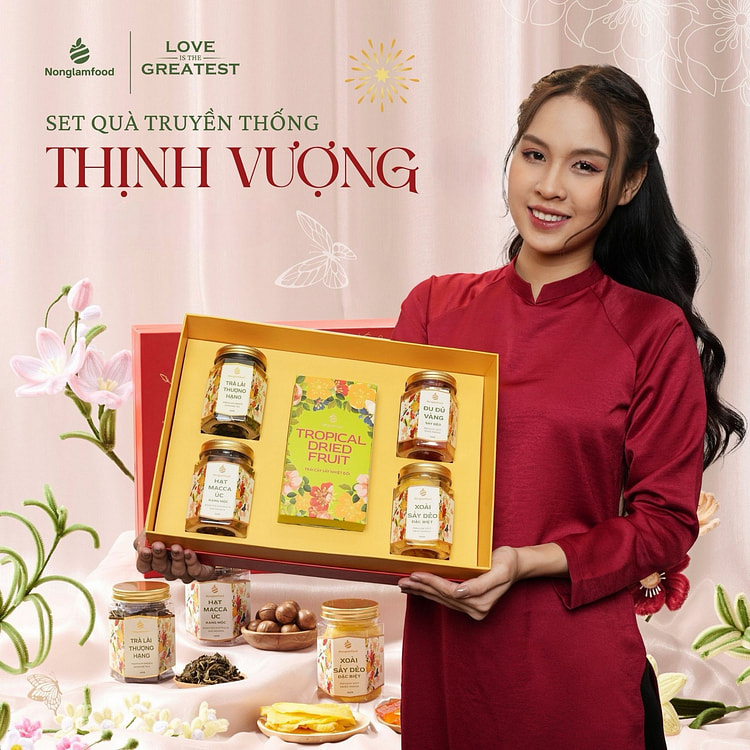 QUÀ TẾT Thịnh Vượng – TÚI QUÀ MÀU ĐỎ - SET 2
