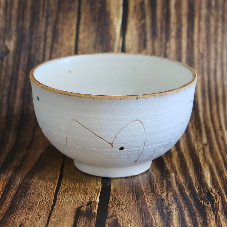 日本作家 坪内孝典 11.5cm图形饭碗 - 线条