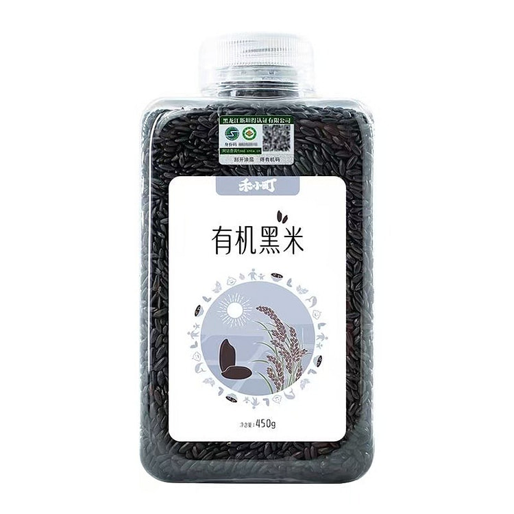 He XiaoTingWuchangOrganic Black Rice 450g*1 Bottle 1 bottle