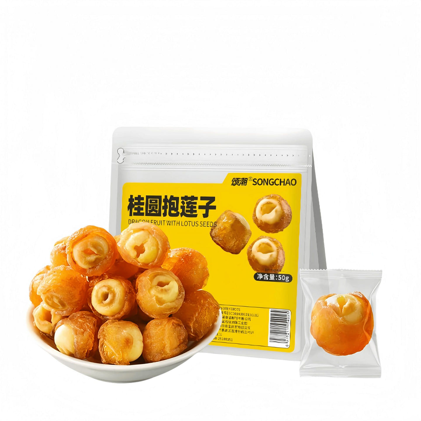Longan with lotus seeds 50g*1 bag 50 g