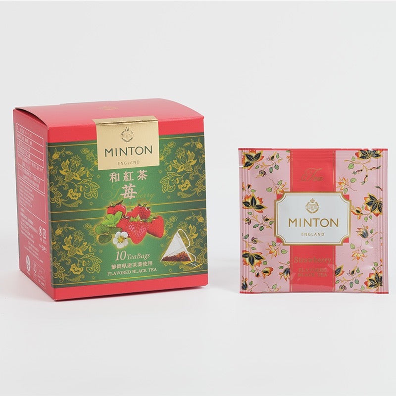 MINTON Strawberry Black Tea 2g x 10 Tea Bags 1 each