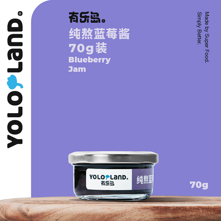 有乐岛 蓝莓酱纯熬水果酱小罐装 70g*1罐