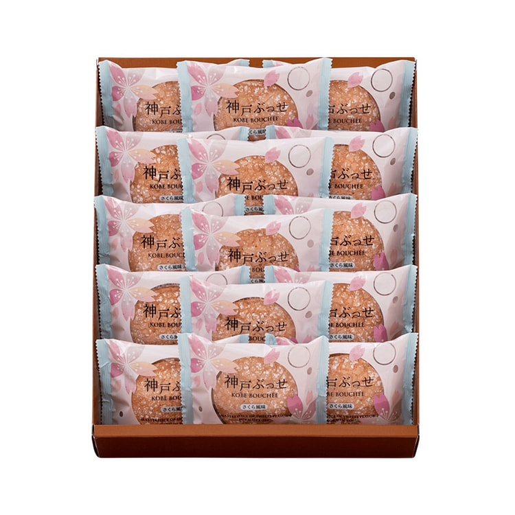 神户风月堂 神户布雪蛋糕 樱花风味 15个 1 份