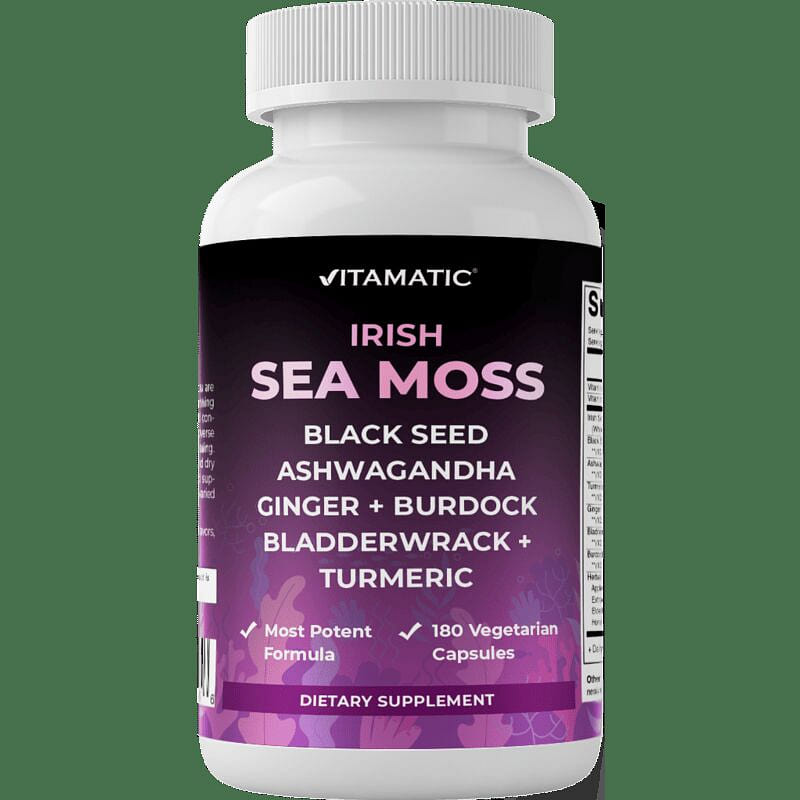 Sea Moss 3000mg with Black Seed – 180 Veg Capsules 1 each