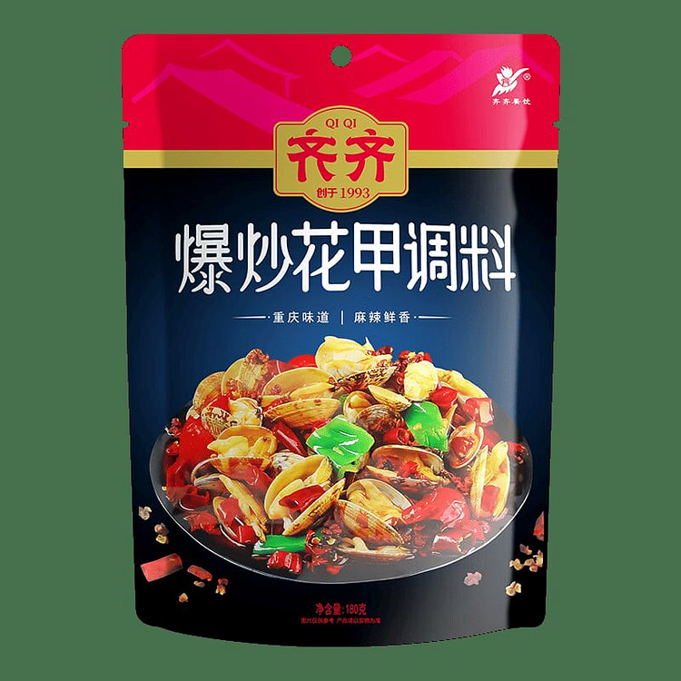 齐齐 重庆香辣爆炒花甲调料 炒基围虾扇贝麻辣鲜香 180 克