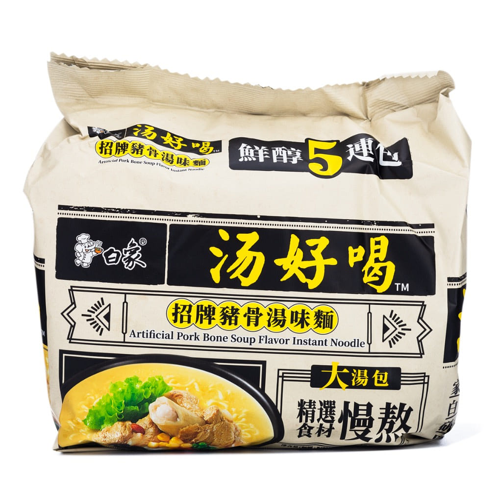 Baixiang Instant Noodles, Pork Bone Soup 5ct 565 g*6 pack