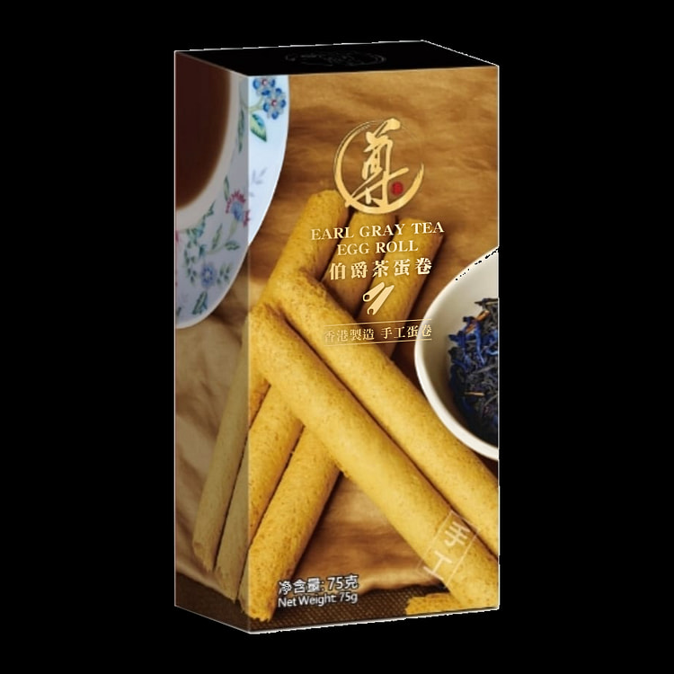 《尊》香港製造 手工蛋卷 6支紙盒裝 伯爵茶味