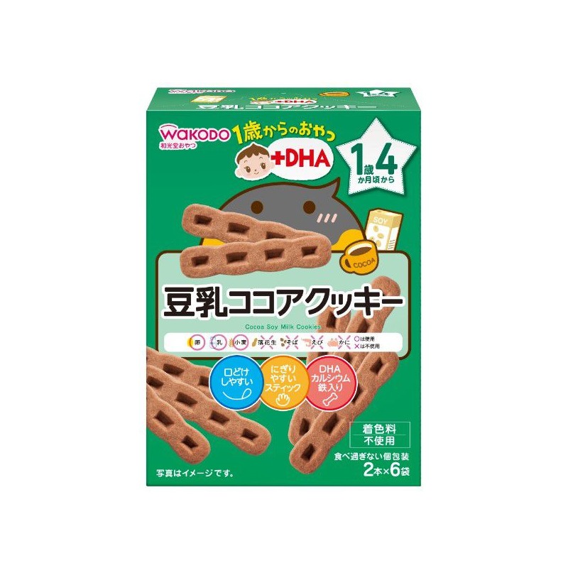 Wakodo Cocoa Teething Biscuits 1 year 4 months+ 1 each