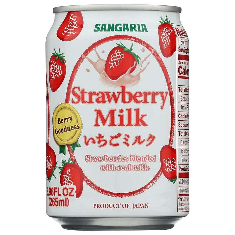 SANGARIA草莓牛奶8.96 盎司 12瓶装 8.96 液盎司*12 罐
