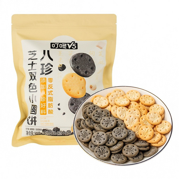 叮咚V5 八珍芝士双色小圆饼 120 克