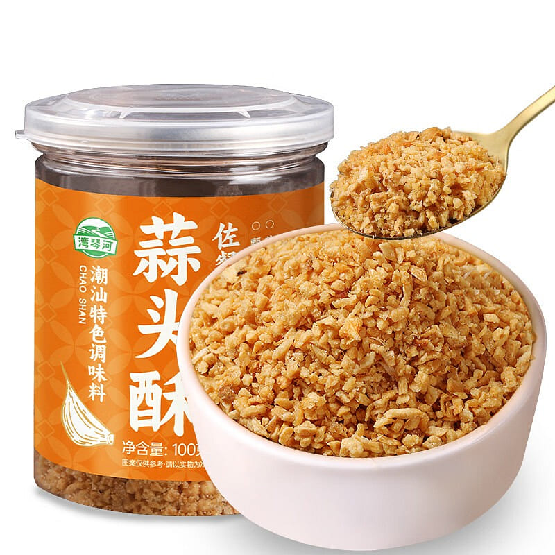 湾琴河 蒜头酥潮汕特产酥炸蒜蓉酱粉丝扇贝虾生蚝调料 100 克