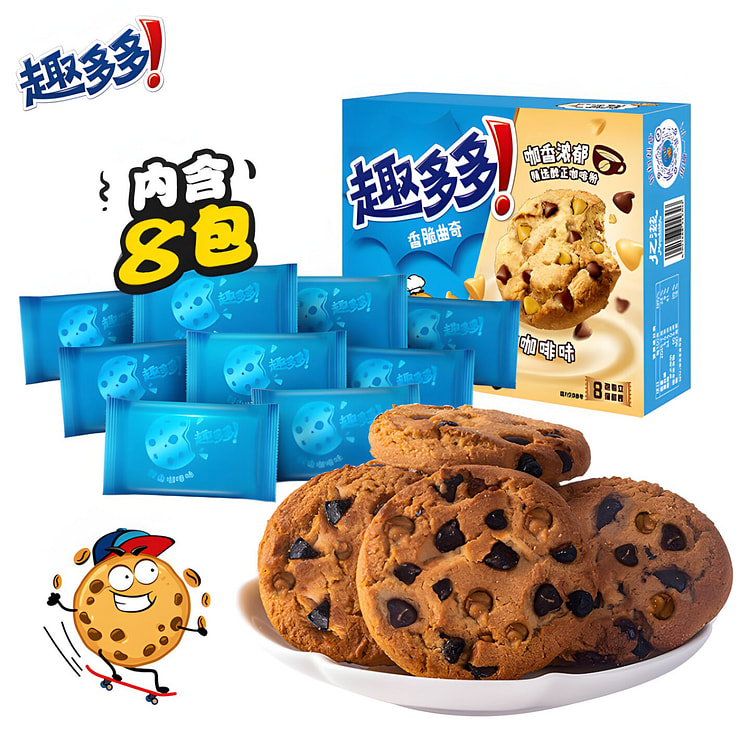 趣多多香脆巧克力味曲奇饼干浓香咖啡味