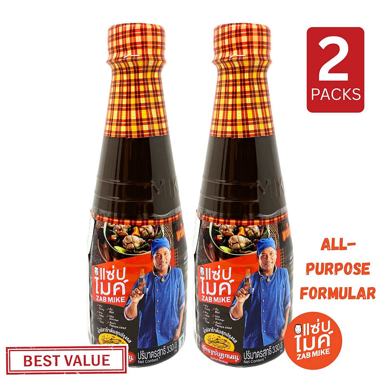 Zab Mike Thai Fermented Fish Sauce - All Purpose 2 count
