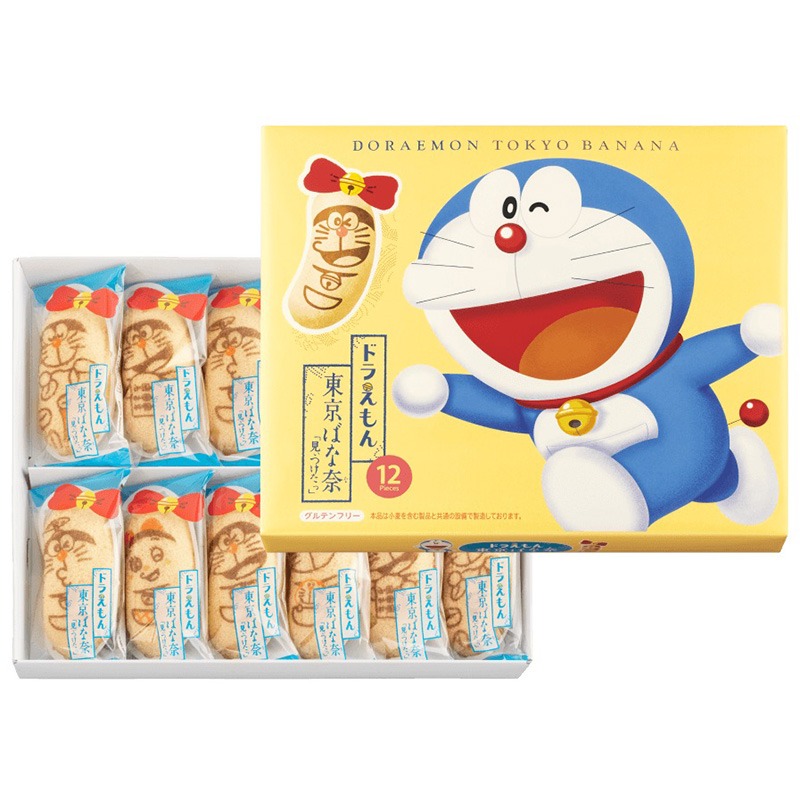 TOKYO BANANAxDORAEMON Pudding Flavor, 12 PCs 1 box