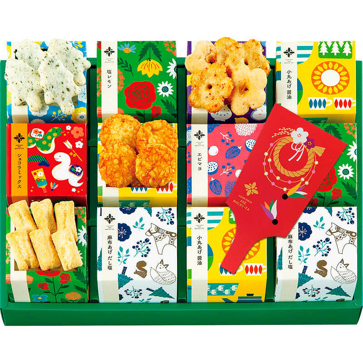 Azabu-juban Fried Rice Cracker House Lunar New Year Gift Box 12 Pcs