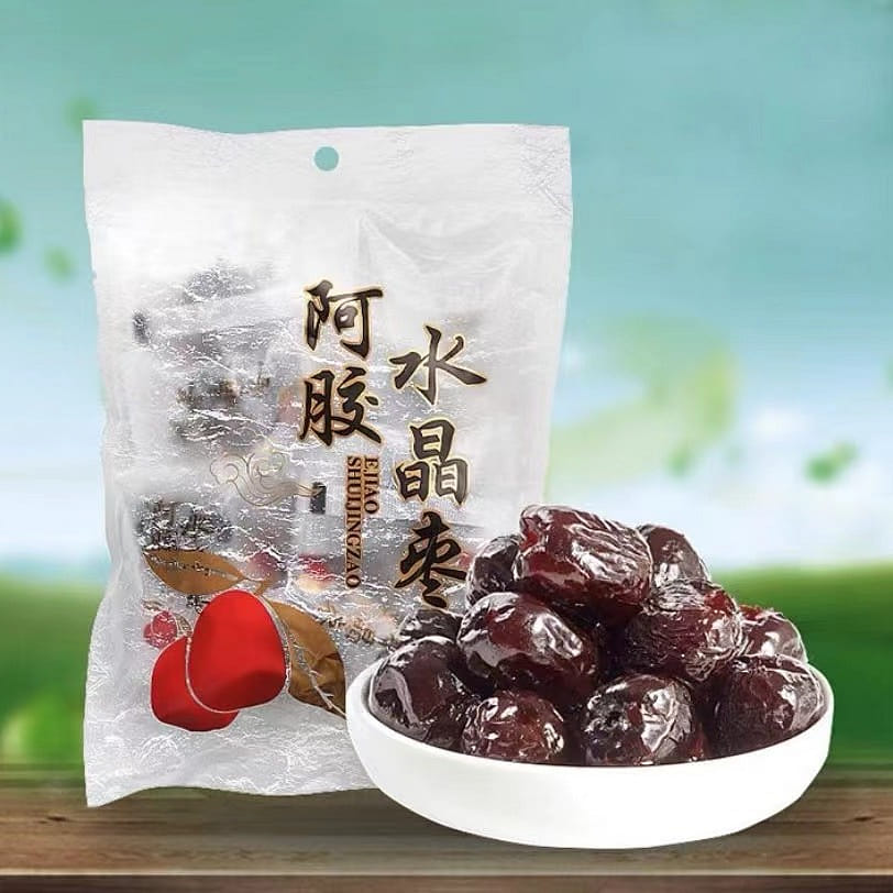 Shandong Specialties,Colla Corii Asini Crystal Jujube 100g*2bags,Snacks, 200 g
