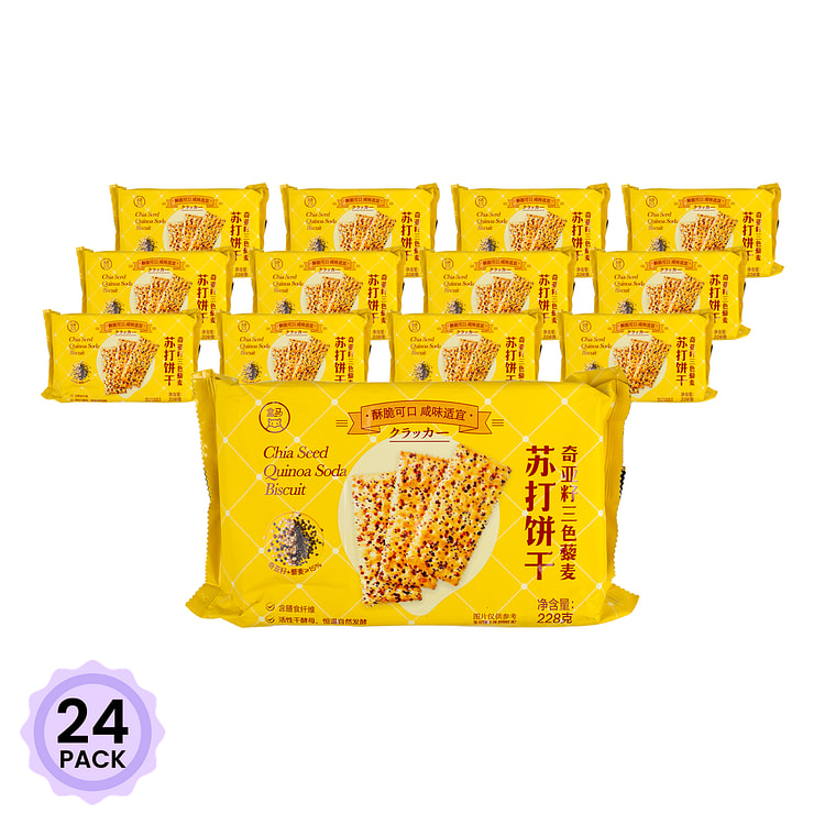 盒马 奇亚籽三色藜麦苏打饼干 228 克*24 包