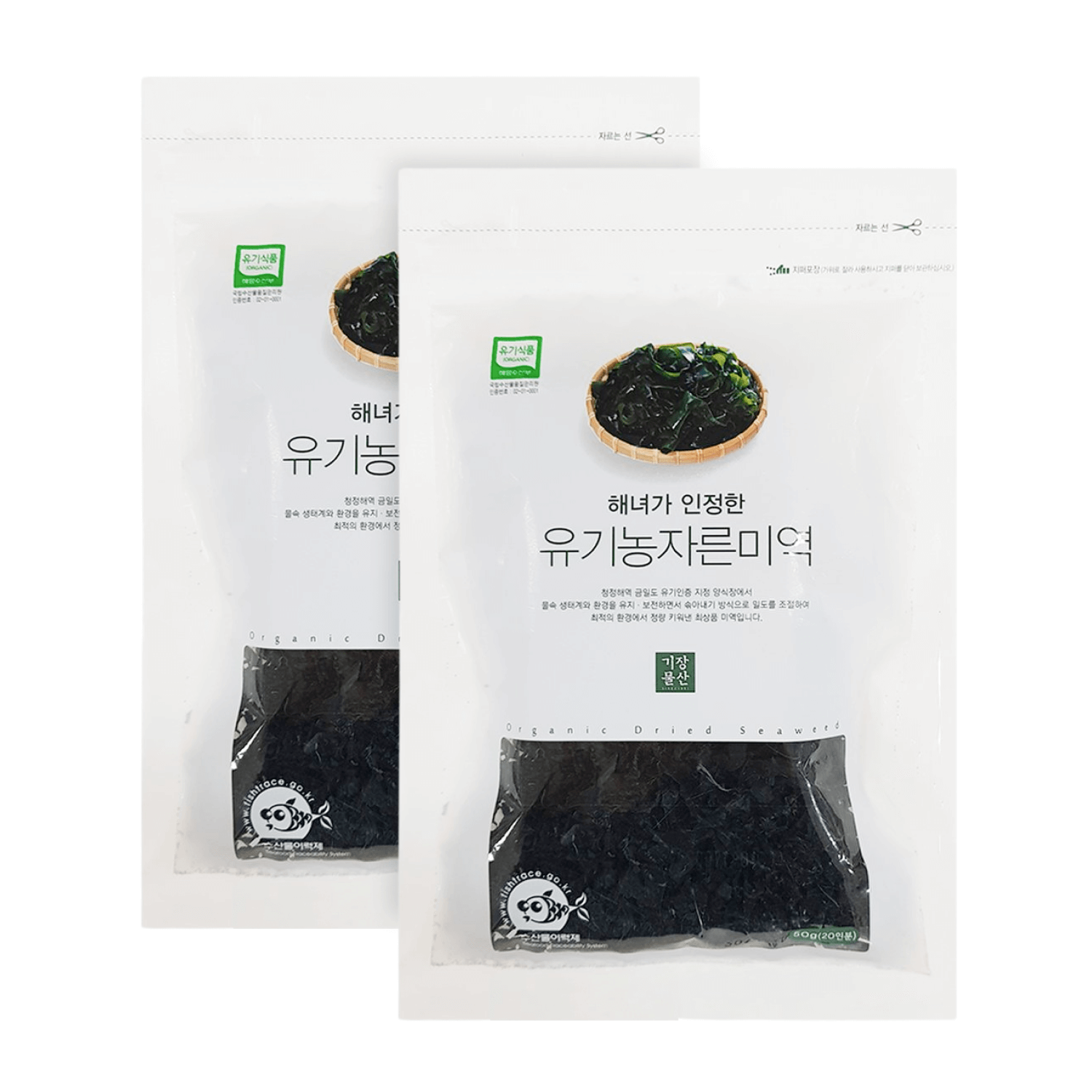 Gijangmulsan 有機切碎海藻 (2包裝) 100 克