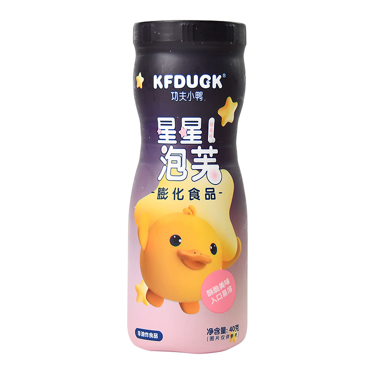 功夫小鸭星星泡芙饼干儿童零食蓝莓味40g*1罐