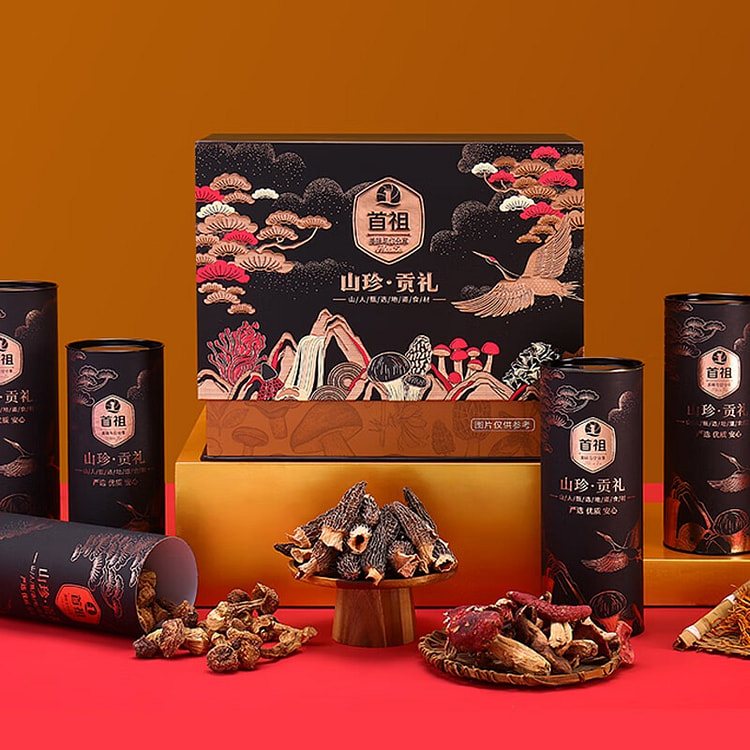 首祖 山珍干菌菇礼盒装 红菇 干货  养生  煲汤 810 克