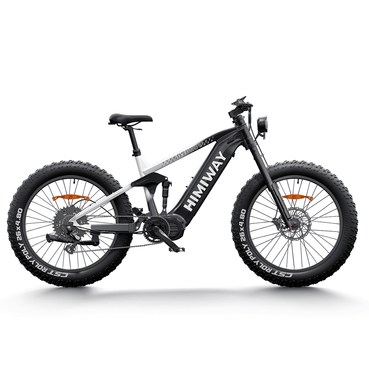 Himiway D7 Pro (Upgraded) | Full Suspension Electric Bike D7 PRO/ Black & White 1 each