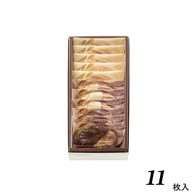 鹿鸣馆 叶子巧克力派 11枚 1 盒