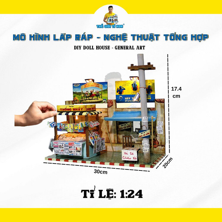 DIY Miniature Model Saigon Newspaper Stand 1 box