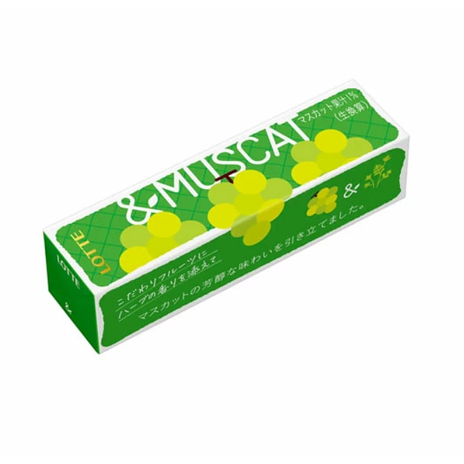 乐天 & MUSCAT 口香糖 麝香葡萄味 9枚