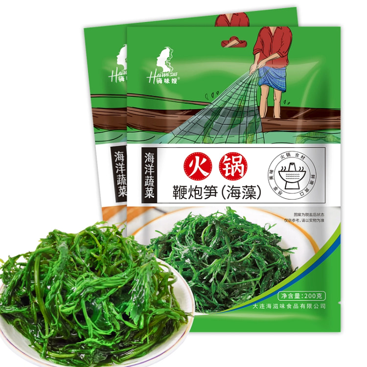 火锅鞭炮笋 盐渍马尾藻长寿菜麻辣烫200g*1袋