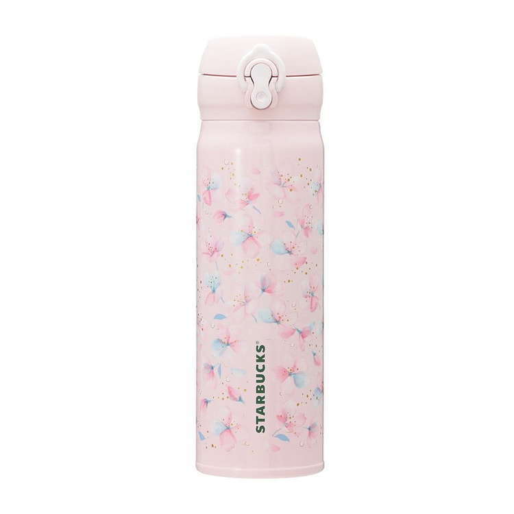星巴克 樱花 便携保温杯 淡粉色 500ml