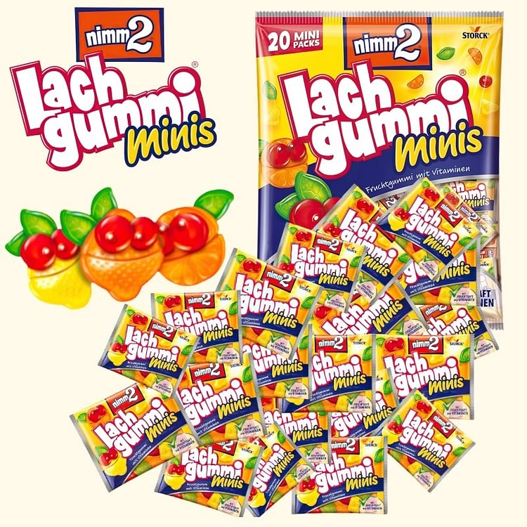 German nimm2 fruit flavored soft candy 210g 210 g