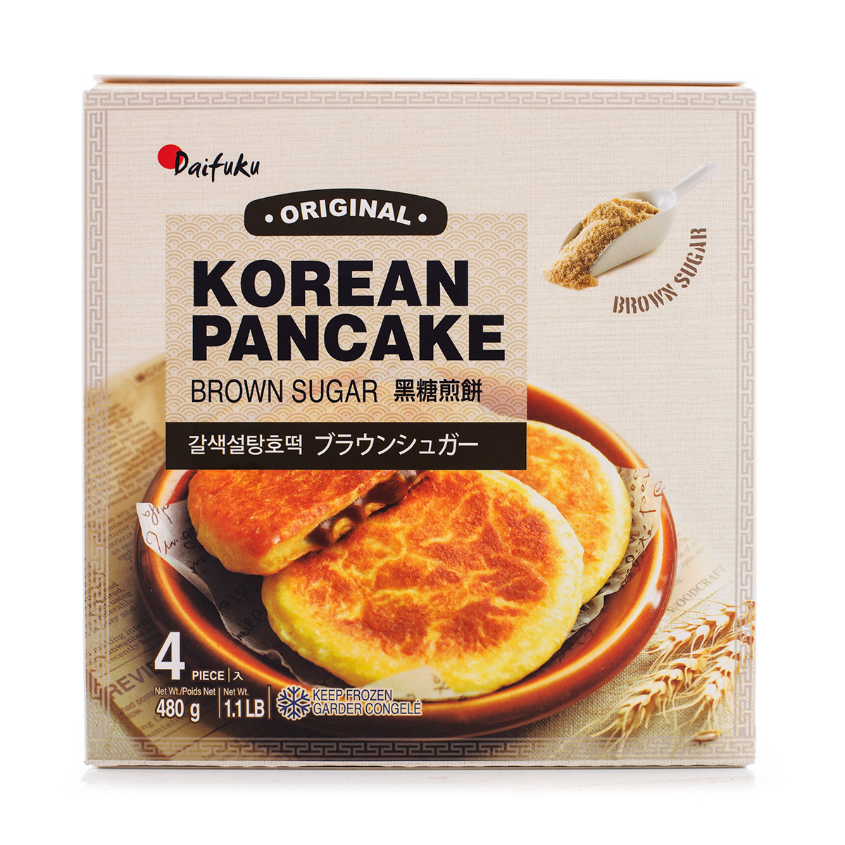 Daifuku Original Korean Pancake with Brown Sugar 4pcs, Frozen 1.1 lb